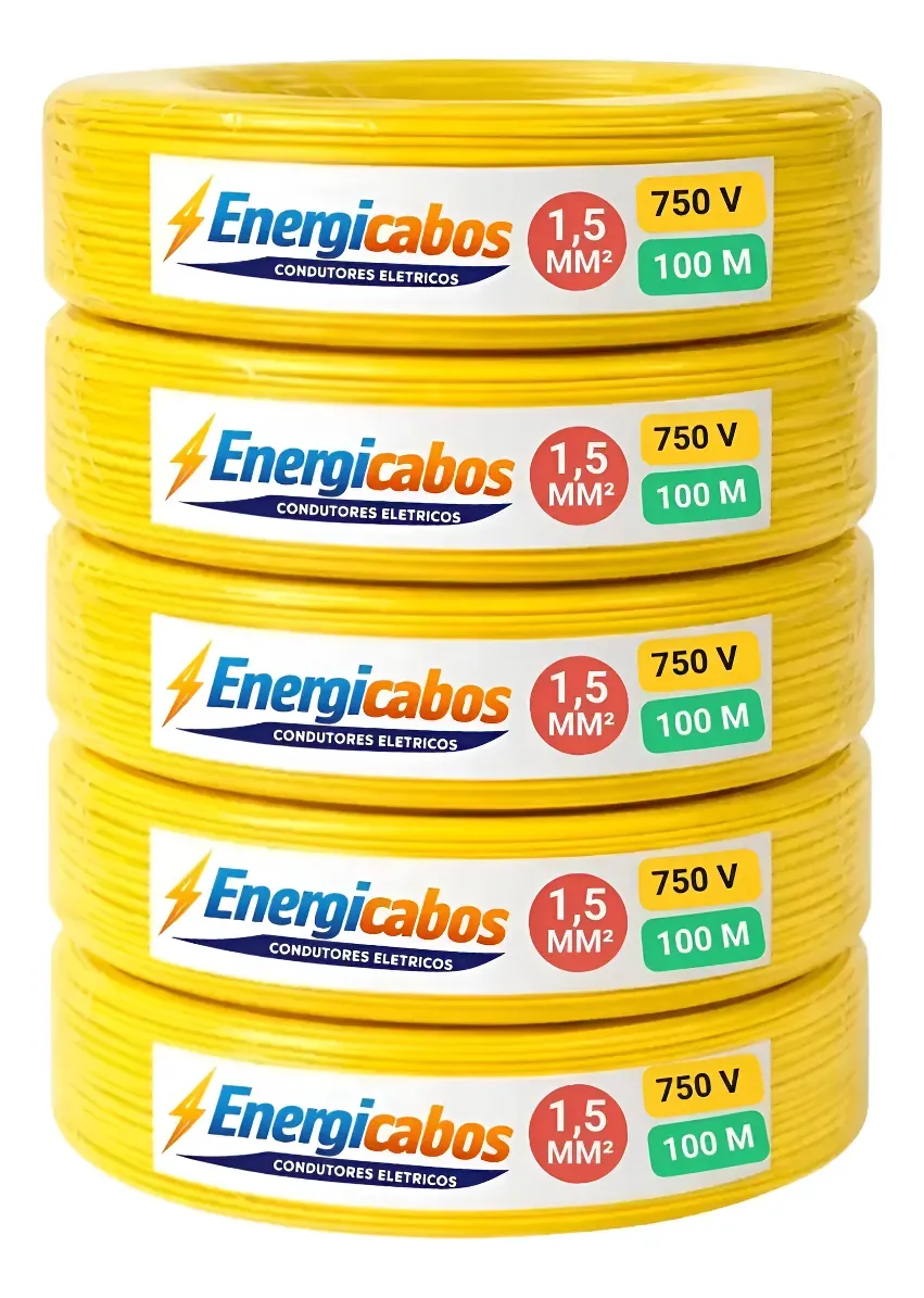 Cabo Flexível 1,5mm Rolo 100 Metros Unipolar 750v