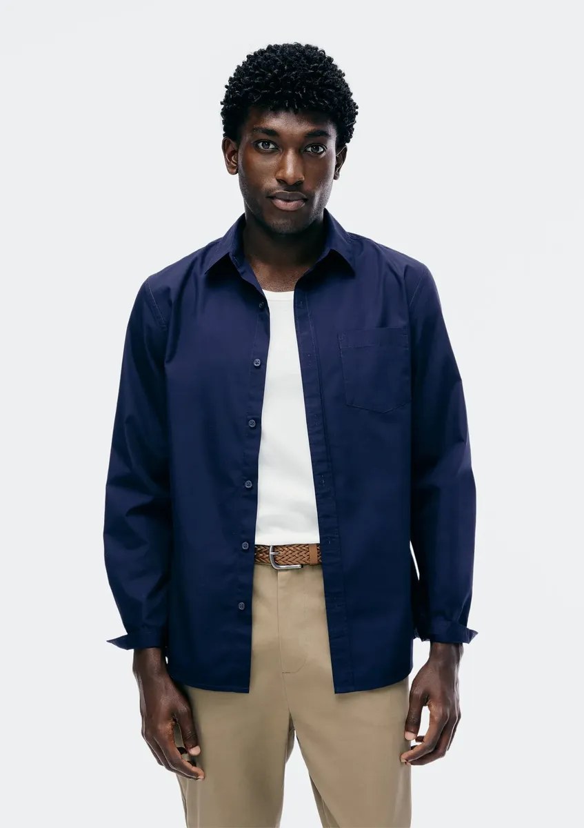 Camisa Básica Masculina Manga Longa Slim Hering