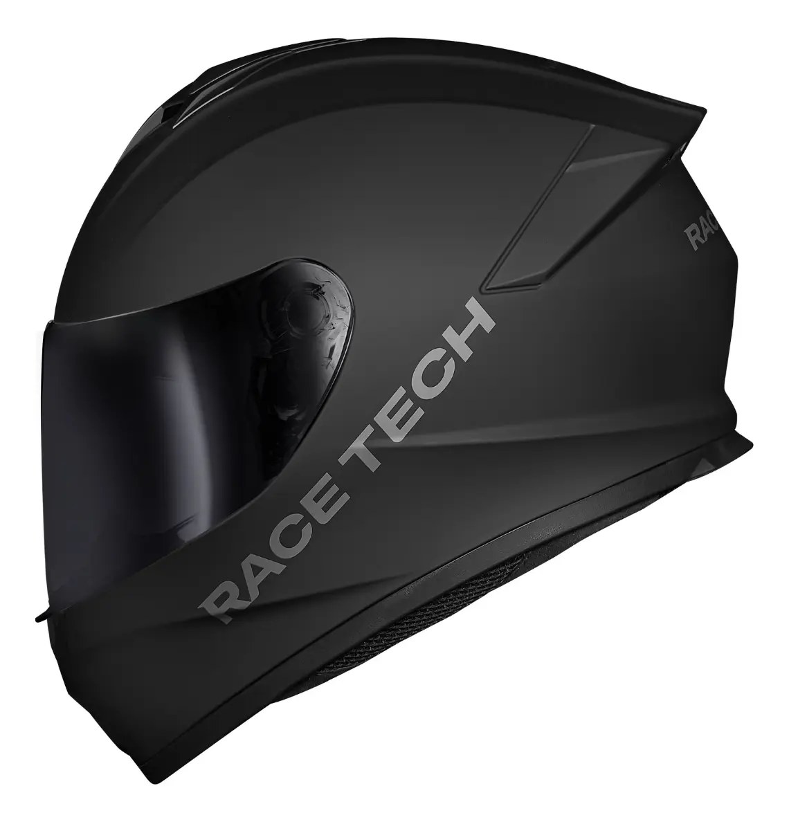 Capacete Moto Race Tech Hit Monocolor Preto