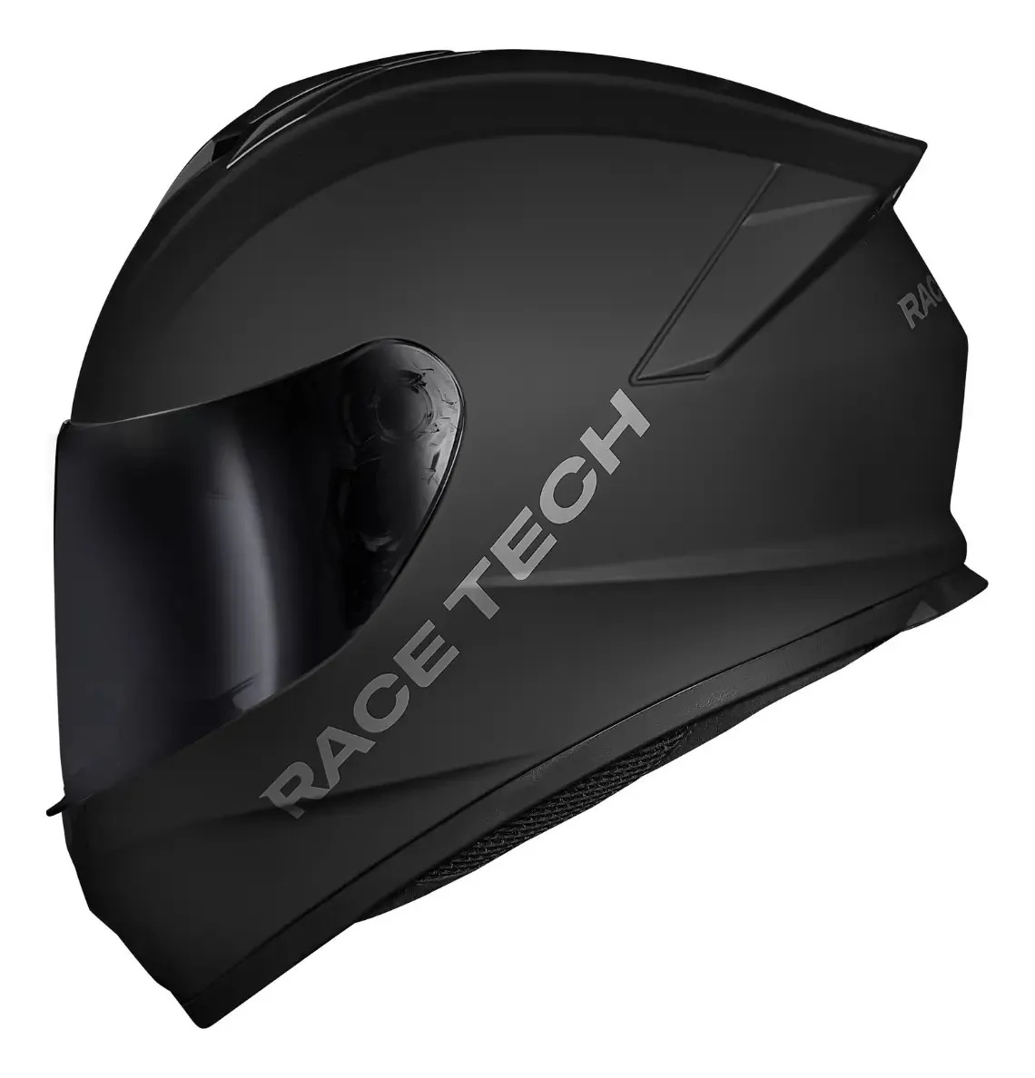 Capacete Moto Race Tech Hit Monocolor Preto