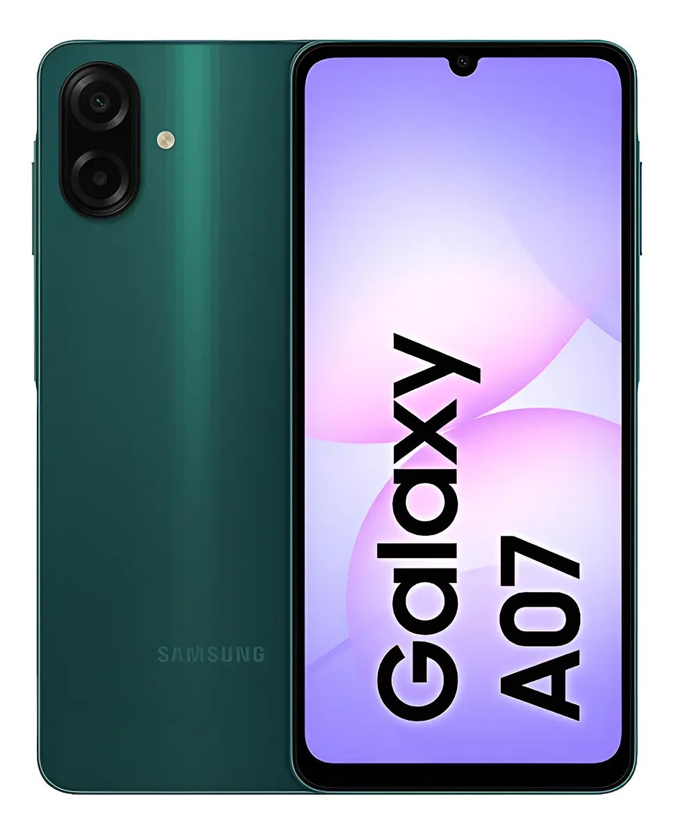 Celular Samsung Galaxy A07 128GB, 4GB, Câm. 50MP, Tela 6.7 - Verde