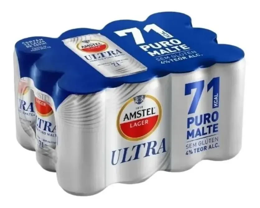 Cerveja Amstel Ultra Sem Glúten Lata 269ml - 12 Unidades