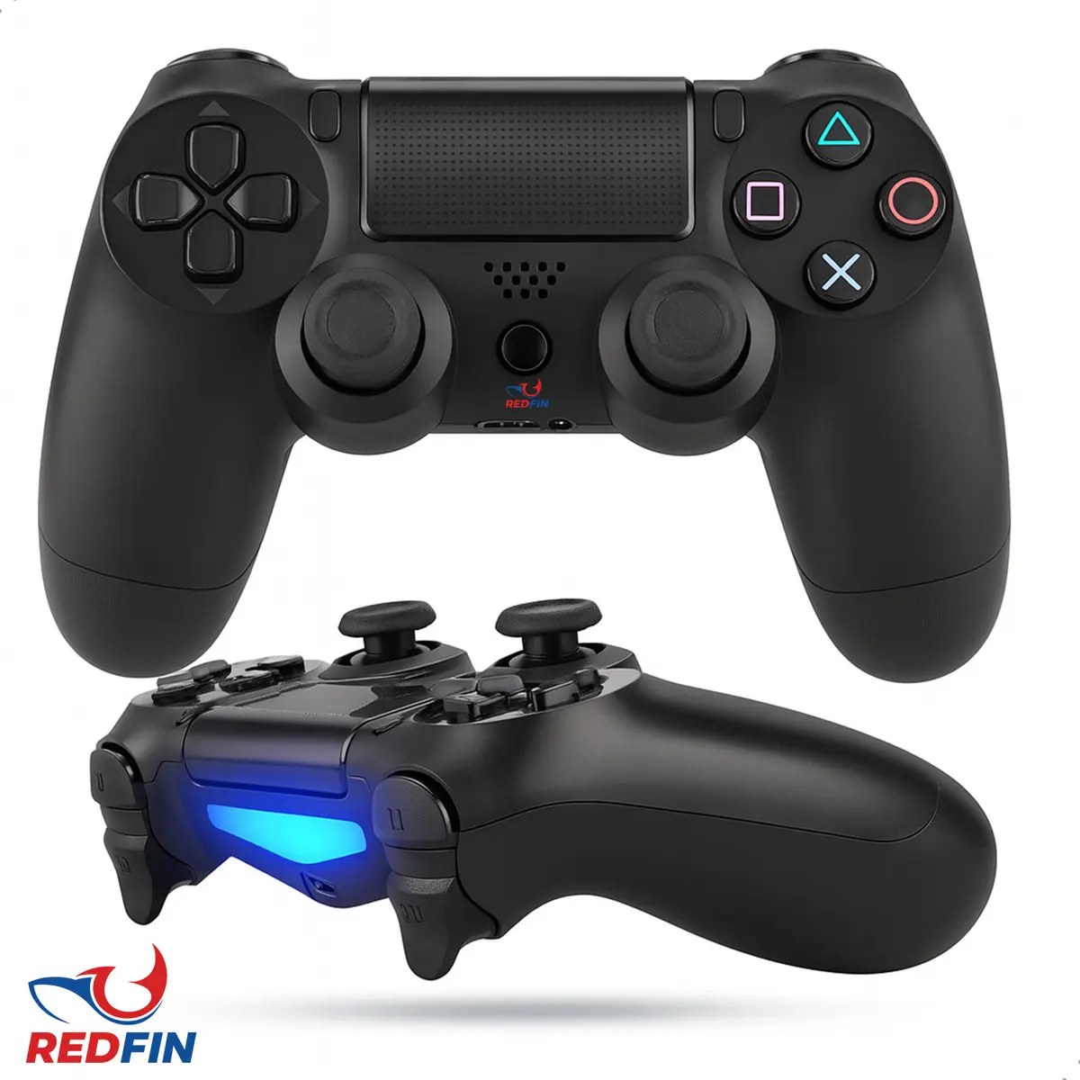 Controle Sem Fio Joystick REDFIN Bluetooth Compatível Para Ps4 Videogame Tv Samsung Pc P4 Ps 4 Manete Pc Gamer Tv Smart Controle Bluetooth C