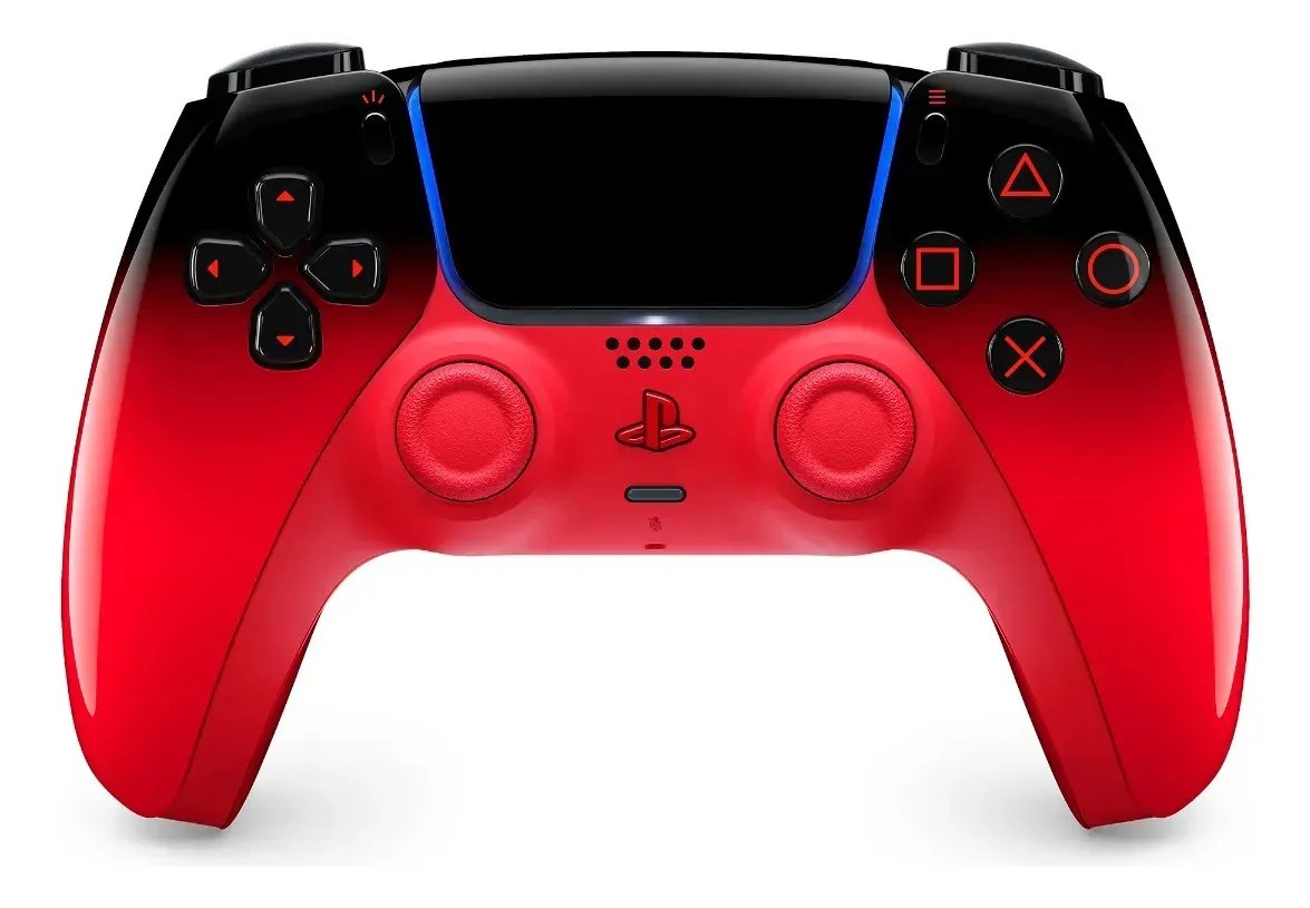 Controle Sem Fio Sony DualSense Hyperpop para PS5, Vermelho Techno Red