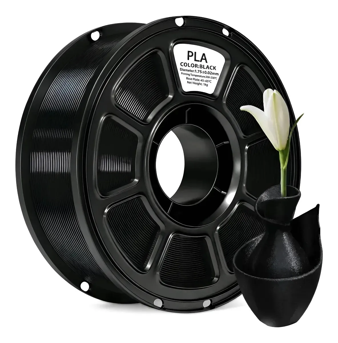 Filamento Pla 1,75mm 1kg Para Impressora 3d Branco Ou Preto