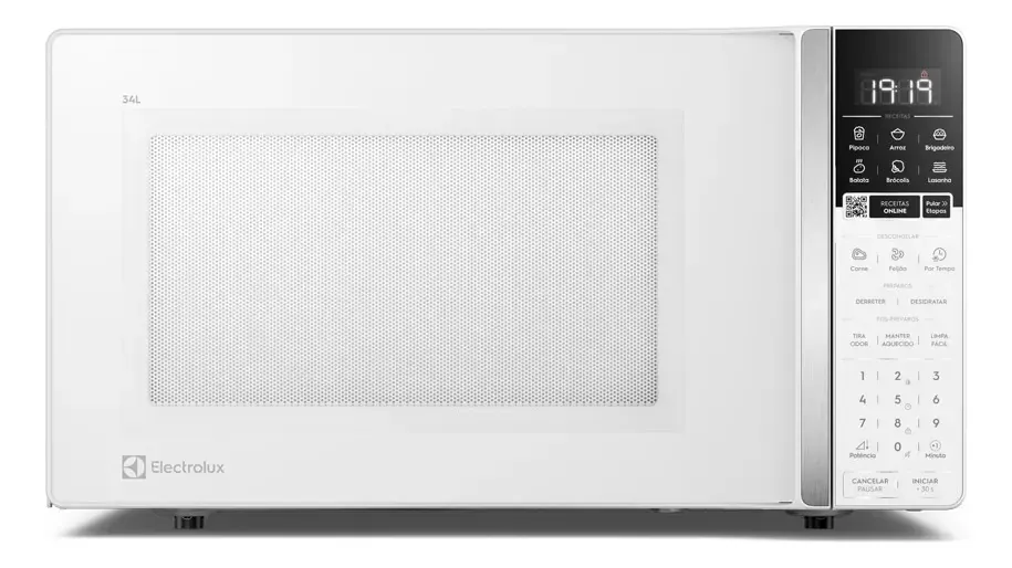 Micro-ondas Electrolux Efficient 34L Branco Função Descongelar e Receitas Pré-Programadas (ME34B)