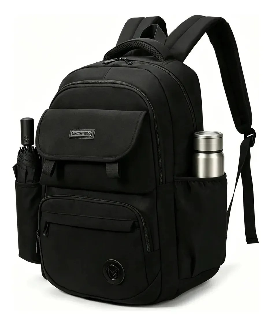 Mochila Reforçada E Impermeável Para Viagem Mochila Preto Liso