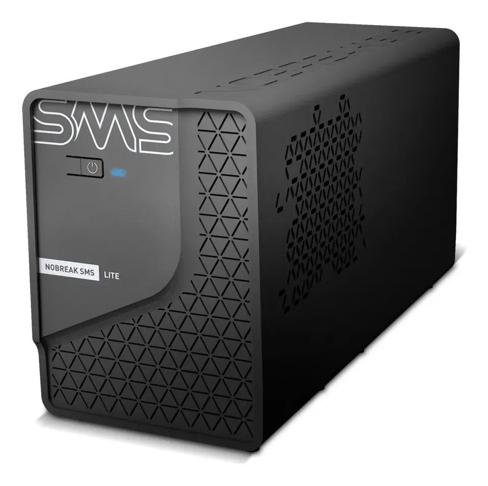 Nobreak SMS Lite 600VA Bivolt Automático com 4 Tomadas para PC e Notebook