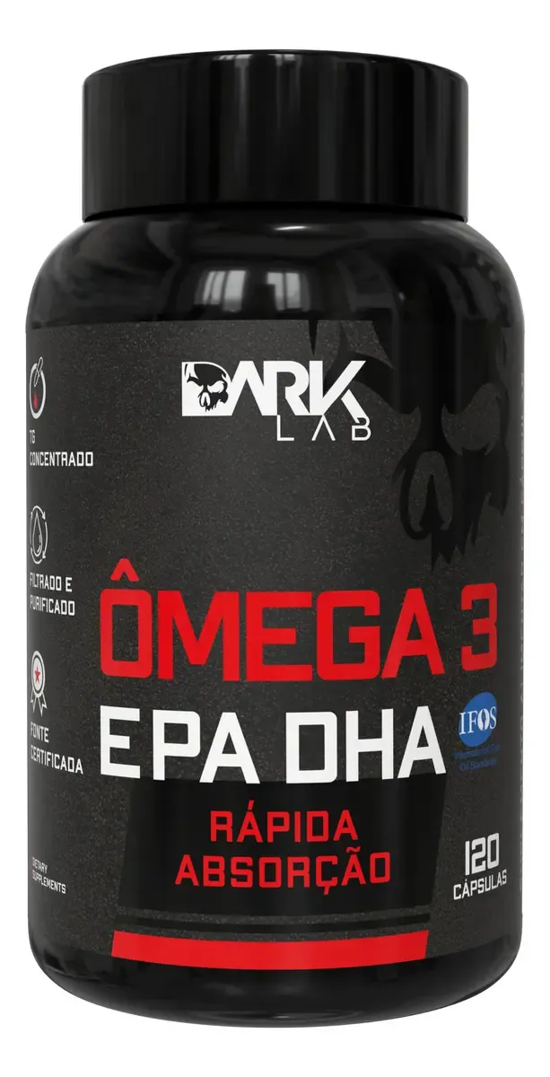 Ômega 3 EPA DHA Dark Lab em cápsula Sem sabor de 120 un