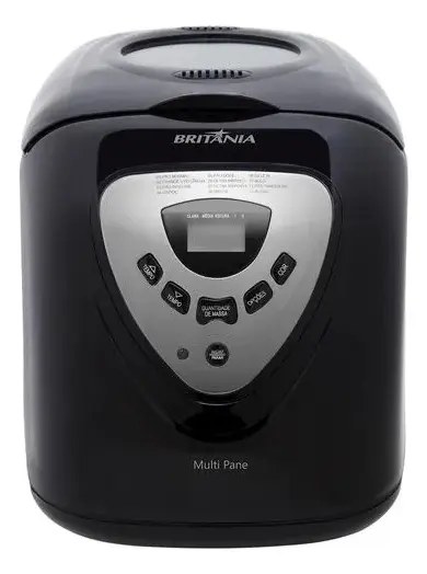 Panificadora Multipane 12P Com Função Timer e Antiaderente Potência de 550W Cor Preto Britânia