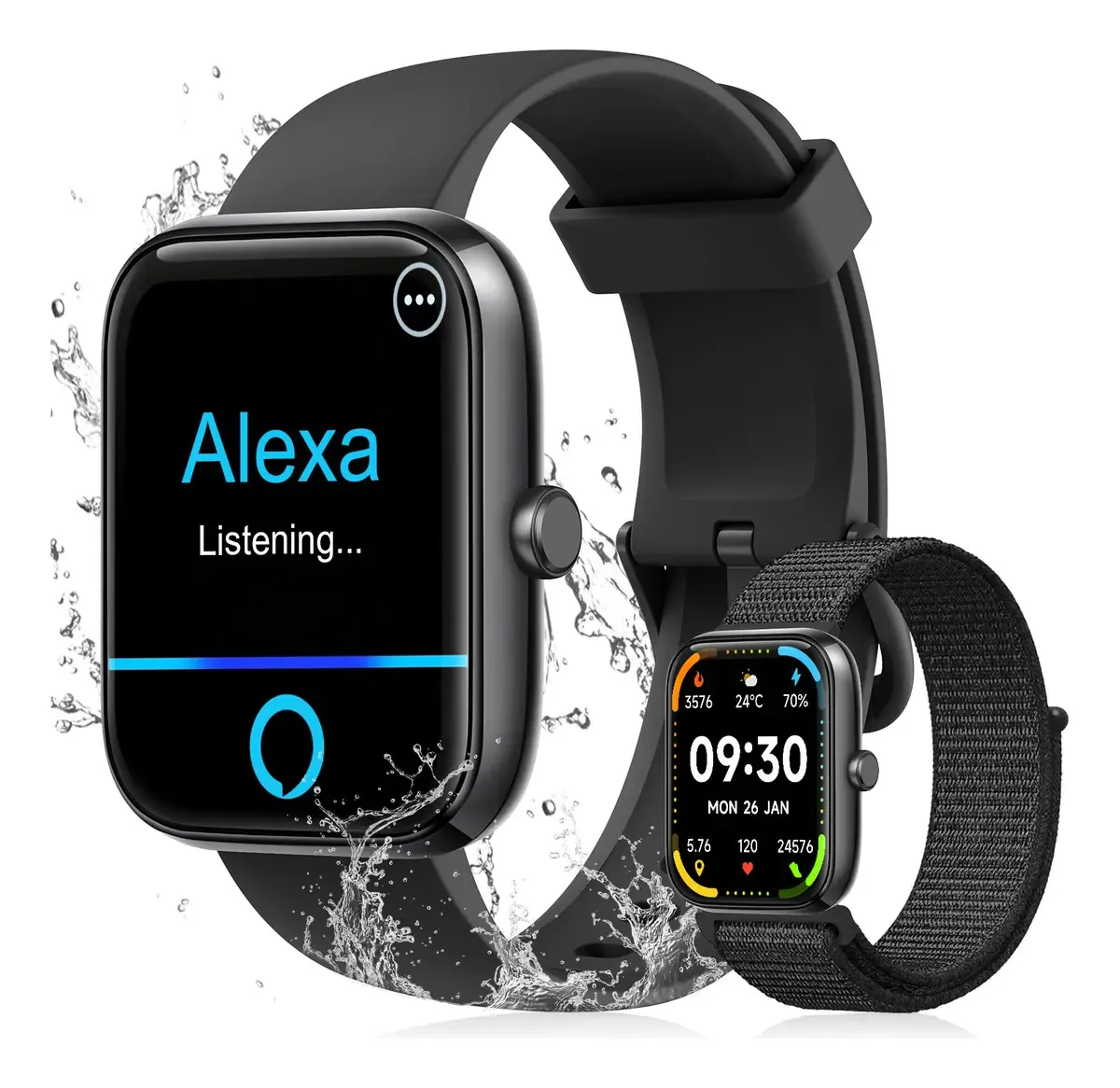 Relógio Inteligente Smartwatch Alexa Chamadas NOVANTE Masculino Feminino Esportivo IP68 Bluetooth Notificações Instantâneas Tela Hd 1.83 300