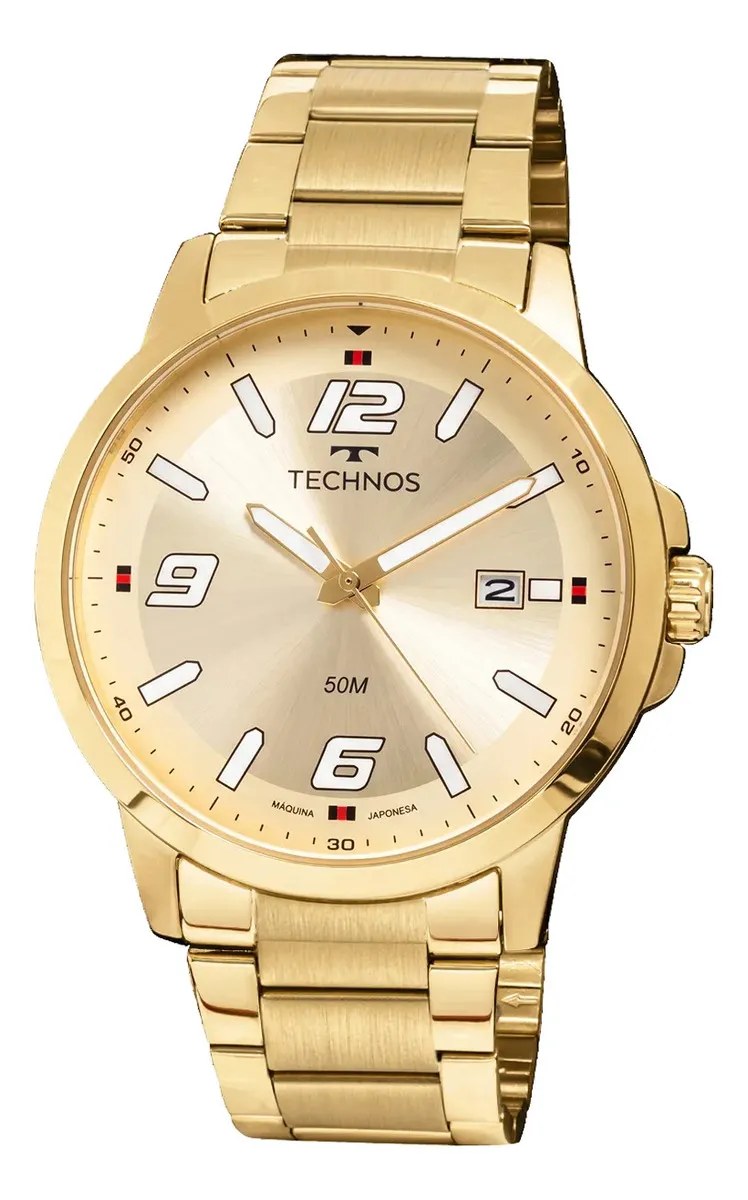 Relógio Technos Masculino Racer Dourado - 2315law/1x
