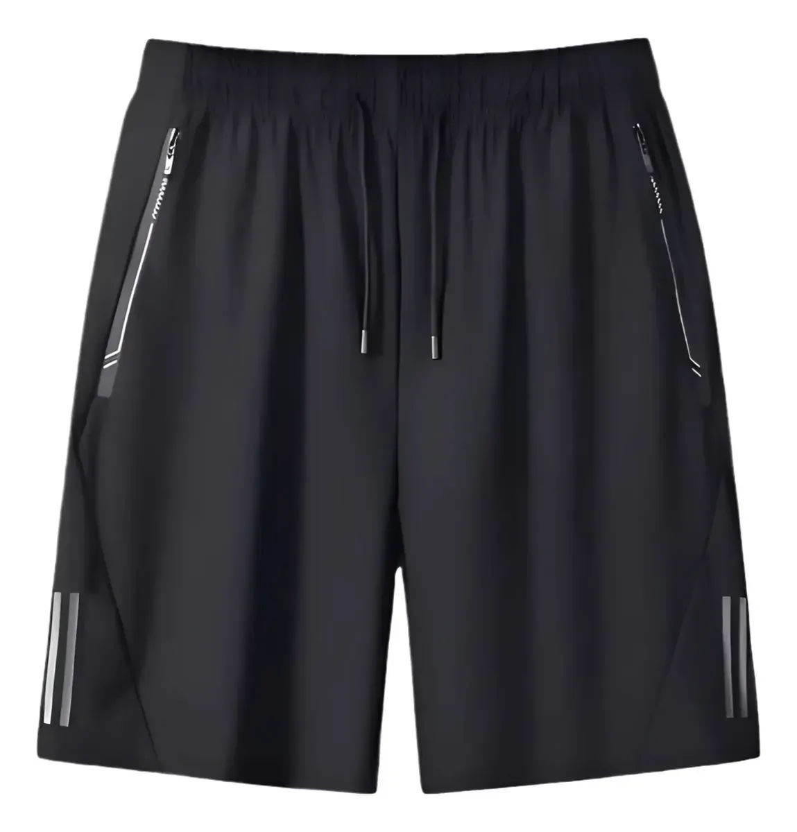 Short Masculino Bermuda 2 Bolsos Zíper Secagem Rápida Fina