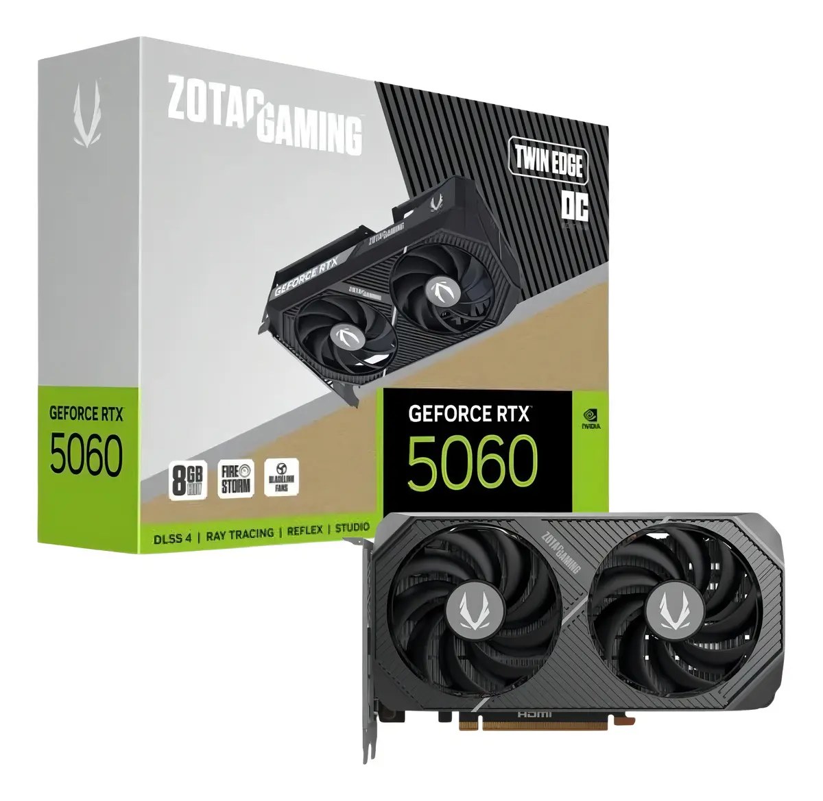 Zotac Rtx 5060 Twin Edge Placa Vídeo 8gb Gddr7 Cooling Ar